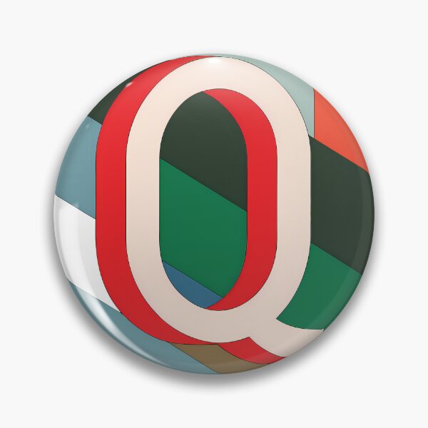 Item preview, Q Stylized Block Letters Geometric Backgrounds Colorful Art designed and sold by ART ATTACK ZONE.