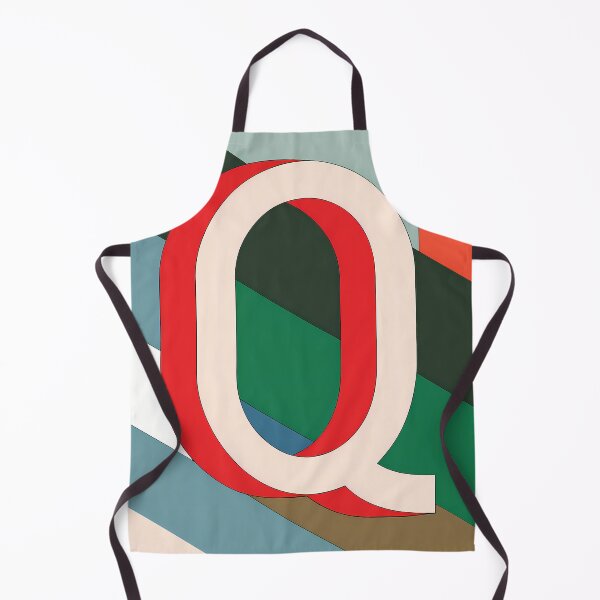 Item preview, Q Stylized Block Letters Geometric Backgrounds Colorful Art designed and sold by ART ATTACK ZONE.