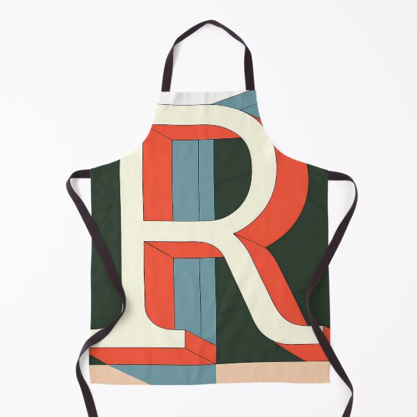 Item preview, R Stylized Block Letters Geometric Backgrounds Colorful Art designed and sold by ART ATTACK ZONE.