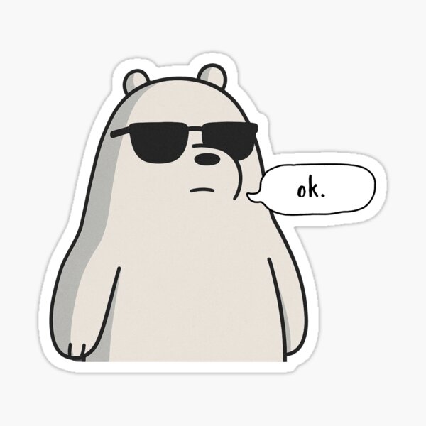 Item preview, Ice Bear "Ok." designed and sold by HollowCanvas.