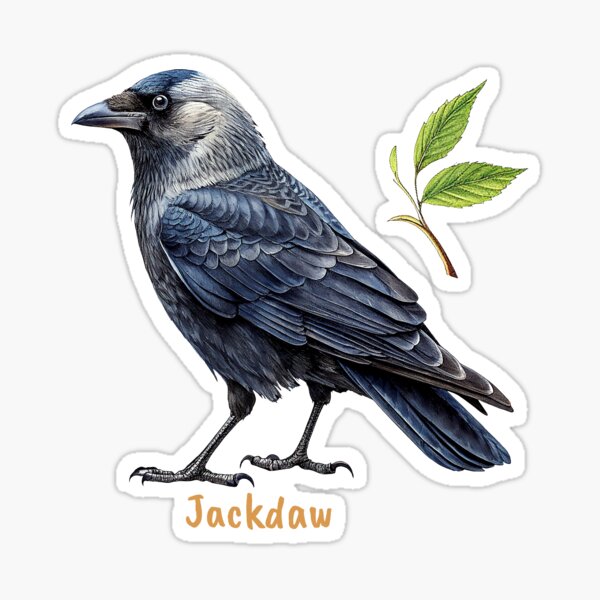 Item preview, Cute Jackdaw bird, Garden Bird designed and sold by iclipart.
