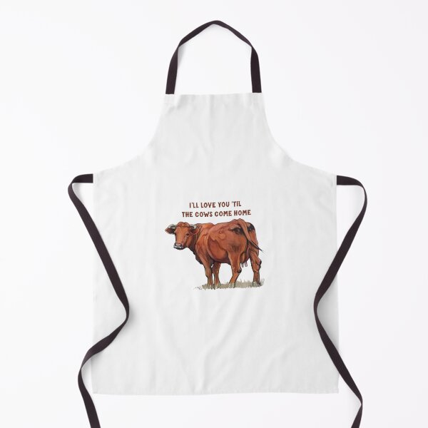 Item preview, I'll Love You 'Til The COWS Come Home with Drawing of Red Cow designed and sold by JoyfulWhimsy.