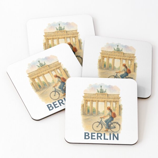 Artikelvorschau, Berlin Alltag – Brandenburger Tor & Fahrradfahrer*in entworfen und verkauft von Design-Fabrik.