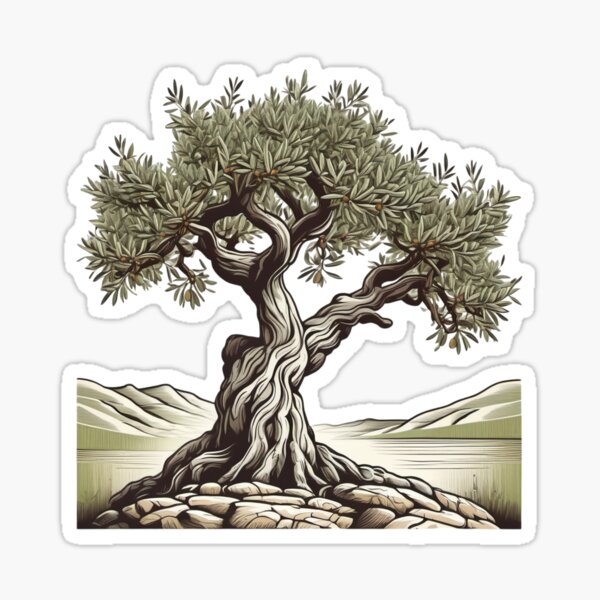 Item preview, Ancient Greek-style Olive Tree Print designed and sold by MatthewAMerman.