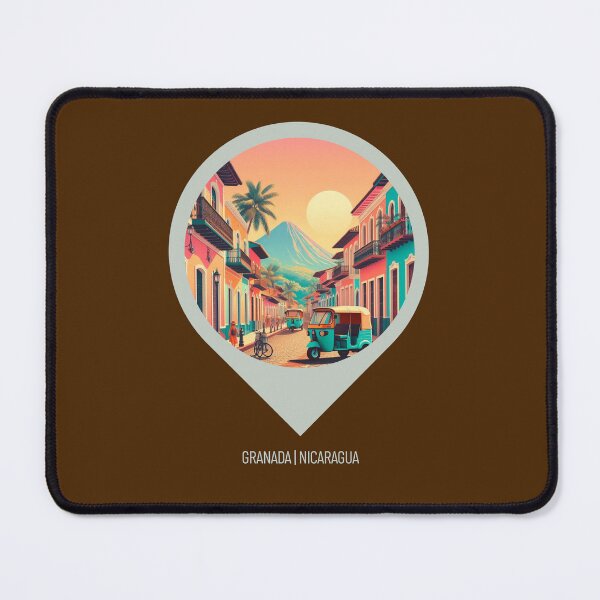 Item preview, Granada Nicaragua 80s Comic Style Art – Retro AI City Design for T-Shirts, Stickers, Posters & Travel Gifts designed and sold by knalpot-design.