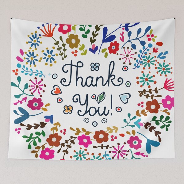 Item preview, Elegant Floral Thank You Design | Aesthetic Gratitude Typography Art | Beautiful Thank You Text designed and sold by PnrArtDesign.