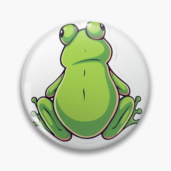 Item preview, Cheeky Chubby Frog Butt Sticker – Playful & Cute designed and sold by Gscode.