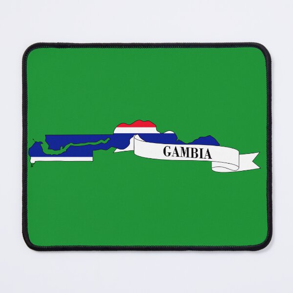 Item preview, Flag map of Gambia designed and sold by visual adventures.