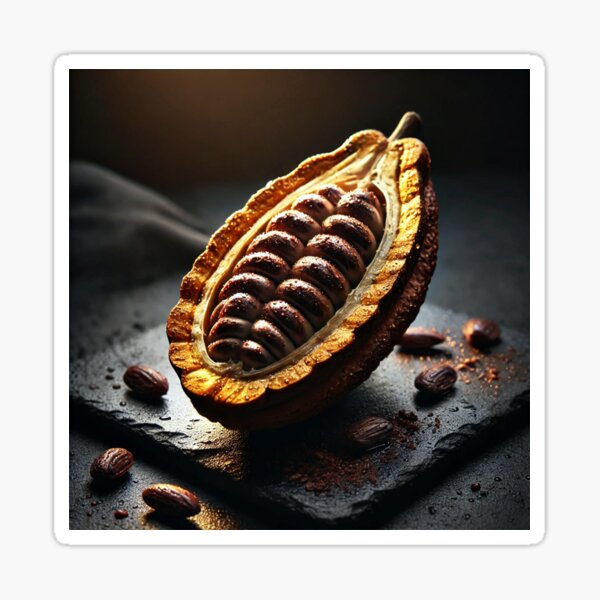 Sliced Cacao Pod Sticker