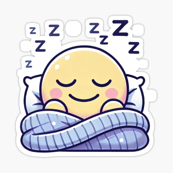 Sleepy Smiley Sticker