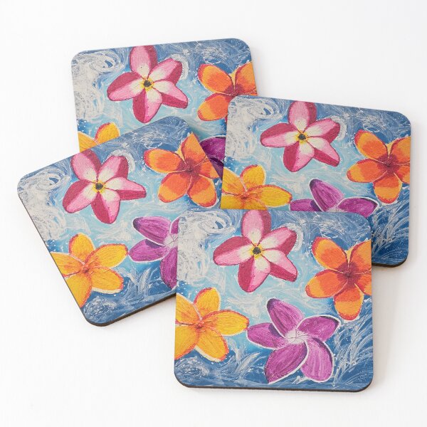 Item preview, Dancing Frangipanis designed and sold by Sgraffito Artworks.
