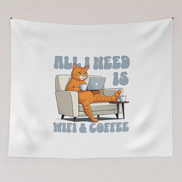 Item preview, All I need is WiFi and coffee designed and sold by BritishDelights.