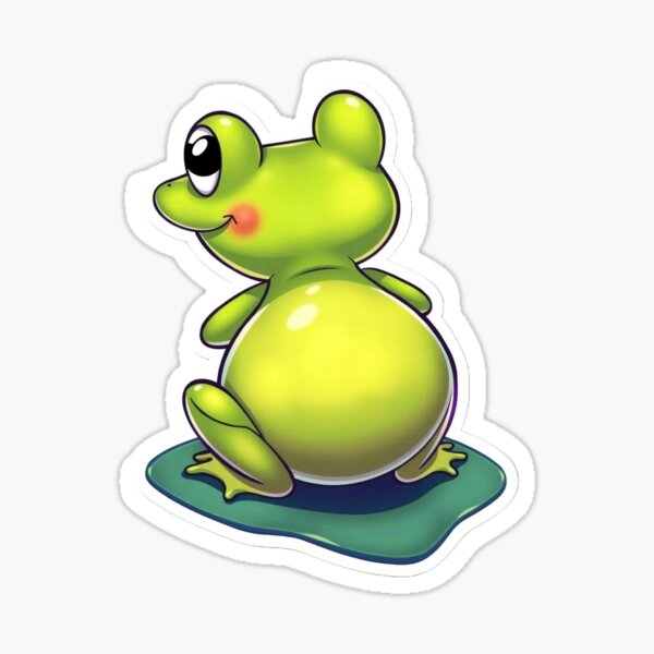 Item preview, Disney-Style Cute Frog Butt Sticker  Tags: designed and sold by Gscode.