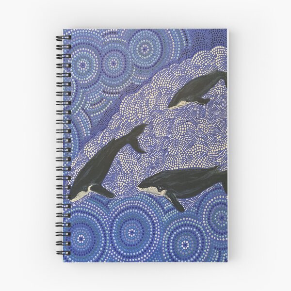 Item preview, 3 Whales at Long Reef, Northern Beaches Indigenous Dot Painting Authentic Art designed and sold by LOSTMANLY.