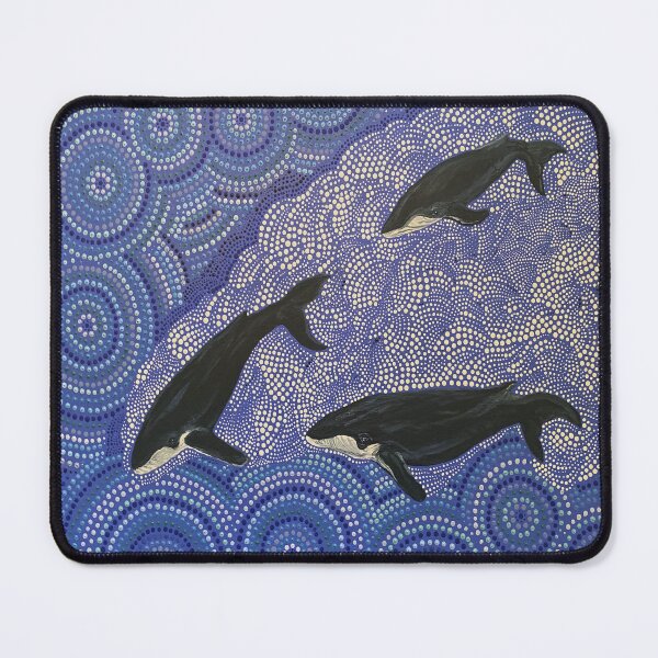 Item preview, 3 Whales at Long Reef, Northern Beaches Indigenous Dot Painting Authentic Art designed and sold by LOSTMANLY.