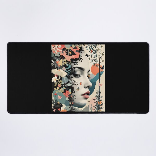 Item preview, A beautiful woman with flowers and butterflies. designed and sold by ReneMM.