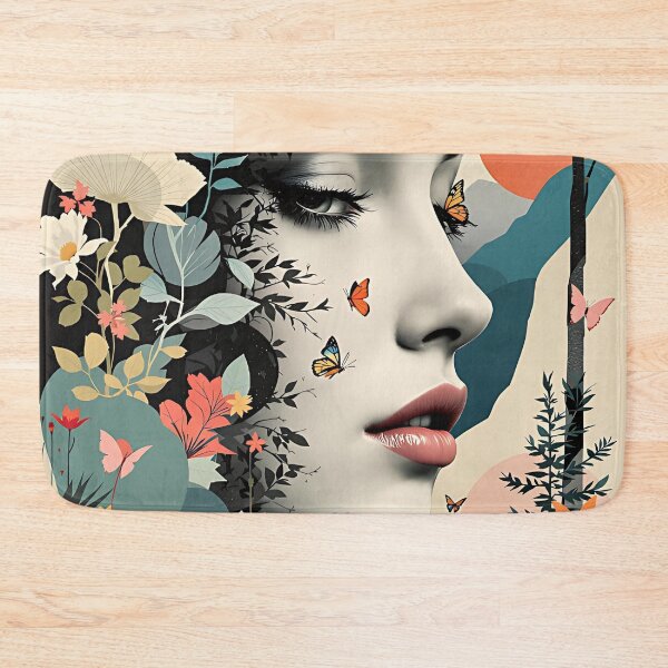 Item preview, A beautiful woman with flowers and butterflies. designed and sold by ReneMM.