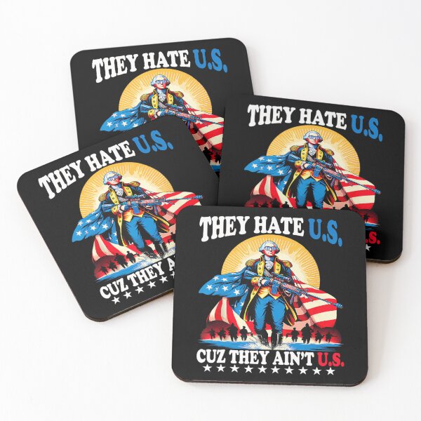 Item preview, Funny They Hate Us Cuz They Ain't Us USA American Flag 4Th Of July designed and sold by SpeedyPrints.