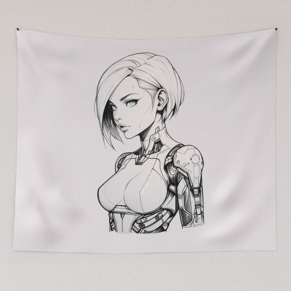 Item preview, Cyborg Girl designed and sold by ArtCraftLab.