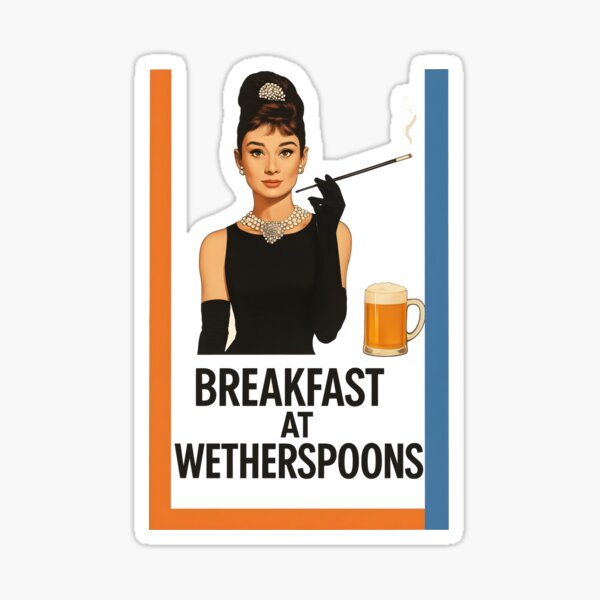 Item preview, Breakfast At Tiffany's funny parody. Audrey Hepburn. designed and sold by Shoot-The-Moon.