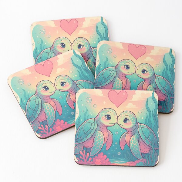 Item preview, Romantic Turtle Love – Dolled-up turtle romance. Turtles show true affection! designed and sold by FotoworldEdel.