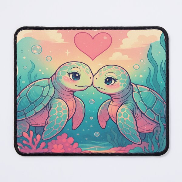 Item preview, Romantic Turtle Love – Dolled-up turtle romance. Turtles show true affection! designed and sold by FotoworldEdel.
