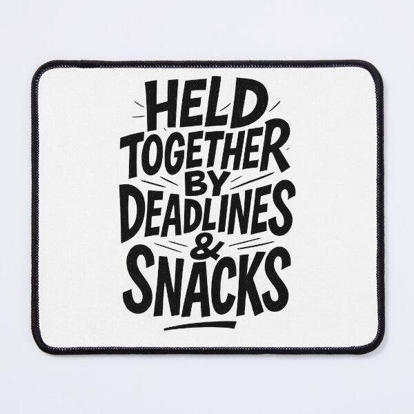 Item preview, Funny Work Stress Quote. Deadlines & Snacks. designed and sold by Shoot-The-Moon.