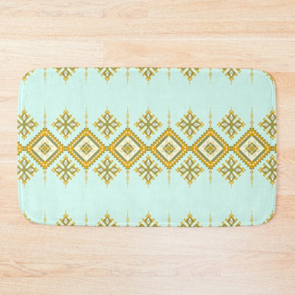 Item preview, Modern Geometice Ethnic Pattern Yellow Green designed and sold by Nippitchaya.