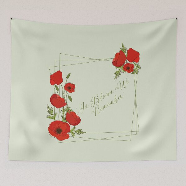 Item preview, In Bloom We Remember – Poppy Remembrance Design designed and sold by TiggsnPigsArt.