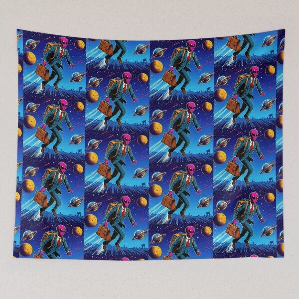Item preview, alien going to work designed and sold by Dogandesighn.