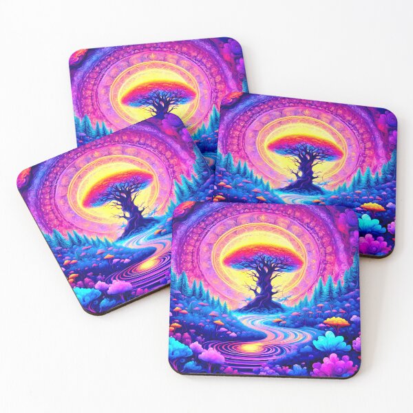 Item preview, Tree Of Life With Psychedelic Energy Flowing into Swirling Vortex designed and sold by DMT-FM.