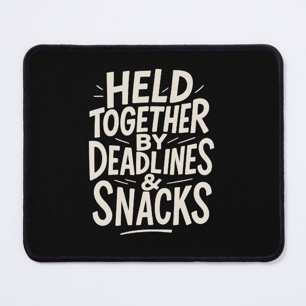 Item preview, Funny Work Stress Quote. Deadlines & Snacks. designed and sold by Shoot-The-Moon.