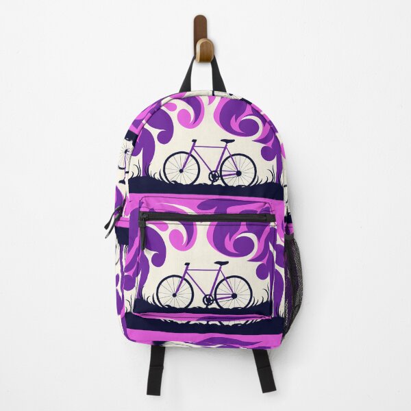 Item preview, Purple Bicycle Silhouette with Abstract Background designed and sold by ART ATTACK ZONE.