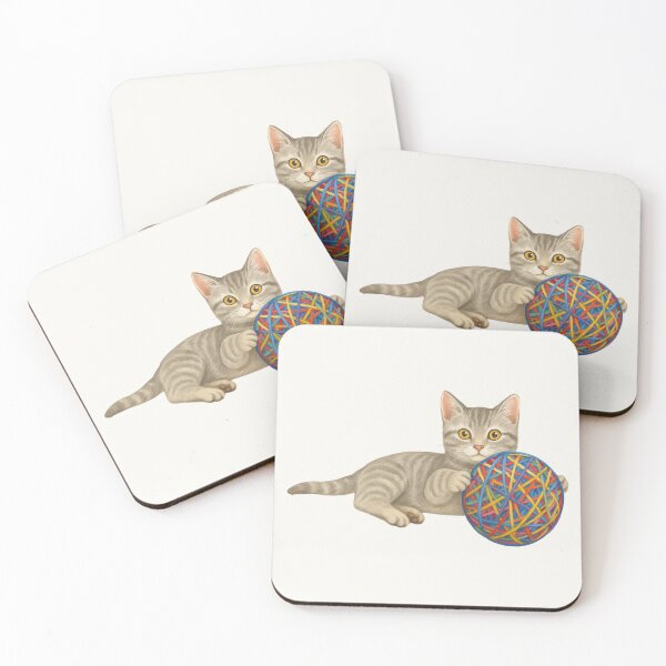 Item preview, Playful Tabby with Yarn Ball designed and sold by Patternicity.