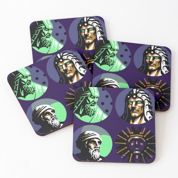 Item preview, Stylized Ancient Figures in Circular Frames designed and sold by ART ATTACK ZONE.