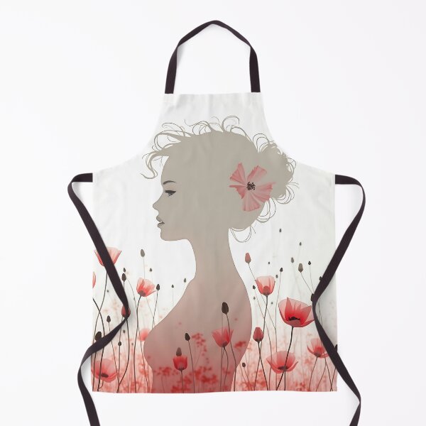 Item preview, Ethereal Poppy Woman - Minimalist Floral Silhouette Serenity Art designed and sold by VA Design.