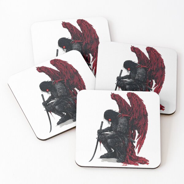 Item preview, Crimson Silence – Gothic Samurai Warrior with Demon Wings | Dark Fantasy Art designed and sold by AP_1979.