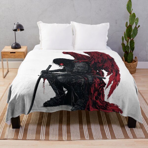 Item preview, Crimson Silence – Gothic Samurai Warrior with Demon Wings | Dark Fantasy Art designed and sold by AP_1979.