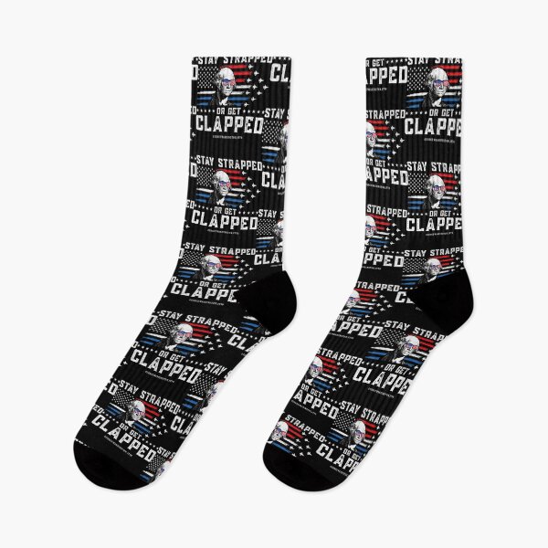 Item preview, Stay Strapped Or Get Clapped 4Th Of July Retro designed and sold by SpeedyPrints.