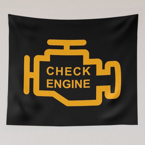 Item preview, CHECK ENGINE (BLACK) designed and sold by Marlon Oseguera.