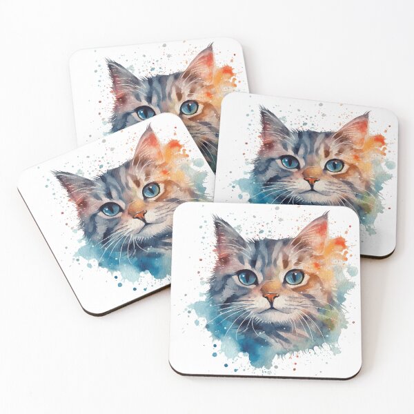 Item preview, Watercolor Cat Vibes Classic T-Shirt  designed and sold by marvancatquotes.