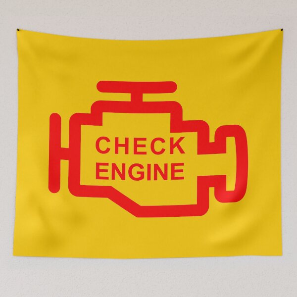 Item preview, CHECK ENGINE (#FFCC00) designed and sold by Marlon Oseguera.