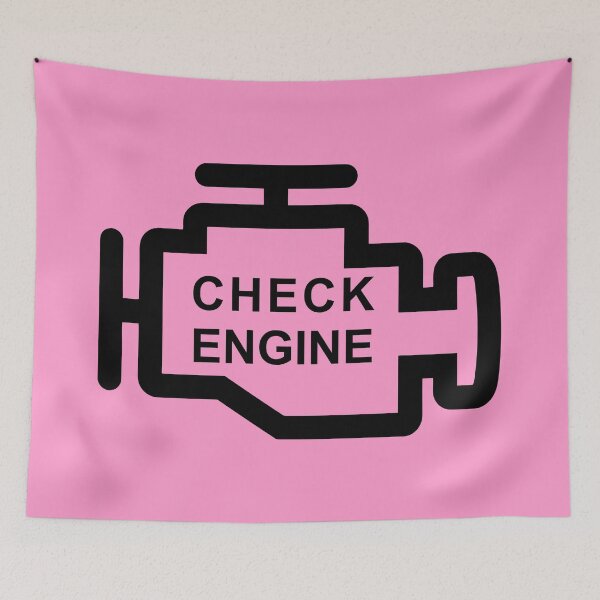 Item preview, CHECK ENGINE (#FF99CC) designed and sold by Marlon Oseguera.