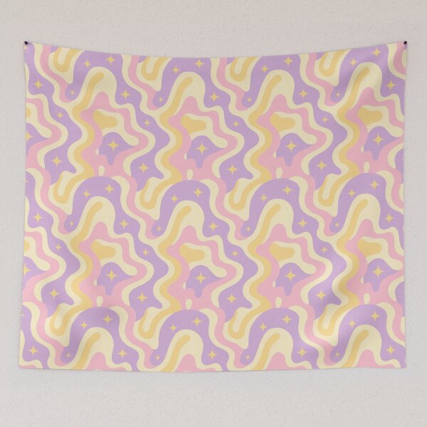Item preview, Groovy Stardust Waves – Retro Pastel Pattern designed and sold by TheRecollection.