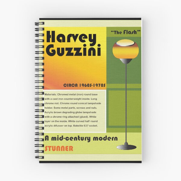 Item preview, Harvey Guzzini Floor Lamp – Mid-Century Modern Retro Poster Print designed and sold by The-Sassy-Cat Designs.