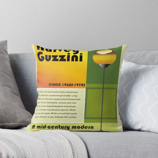 Item preview, Harvey Guzzini Floor Lamp – Mid-Century Modern Retro Poster Print designed and sold by The-Sassy-Cat Designs.