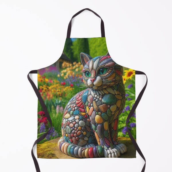 Item preview, cat figure made of colorful stones designed and sold by Dogandesighn.