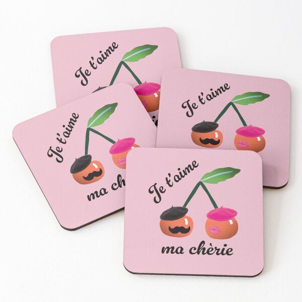 Item preview, Je t'aime ma cherie Cherries Design designed and sold by PureGoldDesigns.