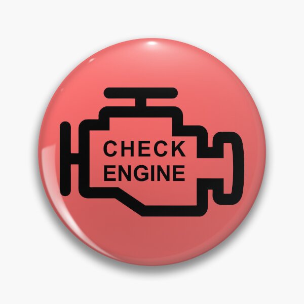 Item preview, CHECK ENGINE (#FF6666) designed and sold by Marlon Oseguera.