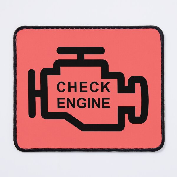 Item preview, CHECK ENGINE (#FF6666) designed and sold by Marlon Oseguera.